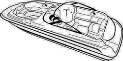 Picture of Carver Covers 95125S11 Sun-DURA Boat Cover for 25.5' Sterndrive Deck Boats