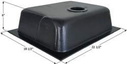 Picture of Icon Pistons 00437 Bottom Drain Holding Tank with Toilet Flange HT630BSBD