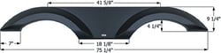 Picture of Icon Pistons 14011 Fender Skirt Tandem for Jayco FS4011 Black