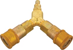 Picture of JR Race Car 0731705 1/4" Gas Quick Disconnect Y-Splitter for RV