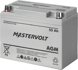 Picture of Mastervolt 62000550 AGM 12/55 Group 24 Dual Purpose Sealed Marine Battery 55Ah