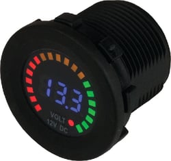 Picture of Sea-Dog Line 421617 Round Digital Voltmeter 5-15V DC Rainbow LED