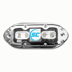 Picture of Shadow-Caster SCM-4-BB-20 LED Underwater Light 316 Stainless Steel Bimini Blue 20ft Cable