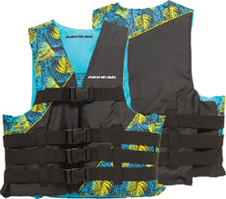 Picture of Airhead Sports Group 3009607ABKYL Tropic Nylon Life Jacket Type III PFD XS Black/Yellow