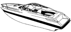Picture of Carver Covers 77723S11 Sun-DURA Boat Cover for 23.5' V-Hull Cuddy Cabin Grey