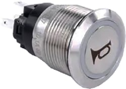 Picture of Sierra AV10050R Push Button Horn Switch with Red LED Halo