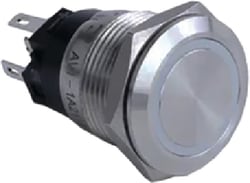 Picture of Sierra AV10120B Push Button Switch with Blue LED Halo