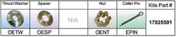 Picture of Solas 17025501 Fixed Hub Propeller Hardware Kit - BRP Type E