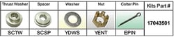 Picture of Solas 17043501 Propeller Hardware Kit for Suzuki Outboards Type C