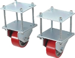 Picture of Ultra-Fab 48-979015 Rigid Skid Wheel 4 Inch Drop Forged Trailer Caster