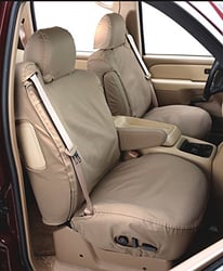 Picture of Covercraft SS7477WFTP Waterproof Polyester SeatSaver Custom Second Row Seat Cover Taupe