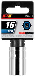 Picture of Performance Tool W32216 1/2 Inch Drive 16mm 6-Point Metric Socket