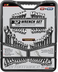Picture of Performance Tool W1099 32-Piece Combination & Stubby Wrench Set SAE/Metric