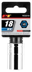 Picture of Performance Tool W32218 Chrome Vanadium Socket Set with Recessed Edges