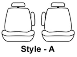 Picture of Covercraft SS3462PCCH Polycotton Seatsaver Custom Front Row Seat Covers Charcoal