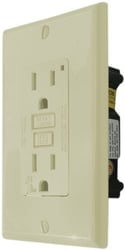 Picture of Valterra DG15VVP 15 Amp GFI Receptacle with LED Indicator Light Ivory