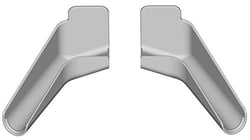 Picture of JR Products 655PWA Rain Gutter Spouts for RV Awning Rails - Polar White (2-Pack)