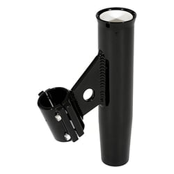 Picture of Lee's Tackle RA5005BK Clamp-On Rod Holder Black Aluminum Vertical Mount Size #5