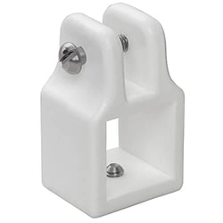 Picture of Whitecap Industries 3515WP 1" Square Jaw Slide White Nylon (1 Pair)