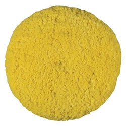 Picture of Presta 890142 Blended Wool Medium Cutting Pad 9 Inch Hook and Loop Yellow