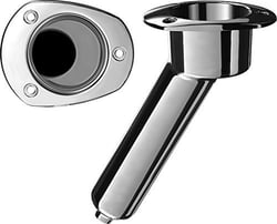 Picture of Mate Series C2030D Combination Rod and Cup Holder Oval Top 30 Degree 316L Stainless Steel with NPT Drain