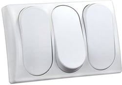 Picture of JR Products 13595 Triple Rocker Switch SPST On/Off White