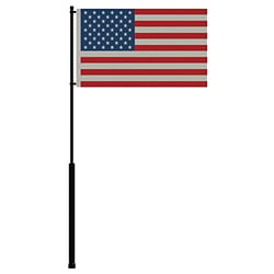 Picture of Mate Series FP36USA 36-Inch Fiberglass Marine Flag Pole with USA Flag