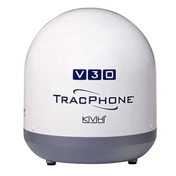 Picture of KVH 01-0432-01 TracPhone V30 Ultra-Compact Marine VSAT Satellite System with DC-BDU