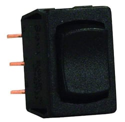 Picture of JR Products 13345 DPDT Mini Rocker Switch On/Off/On Black