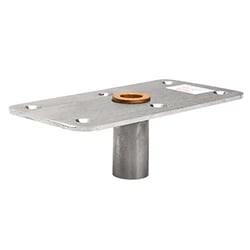Picture of Attwood Marine 6483 Swivl-Eze Lock'N-Pin Stainless Steel Boat Seat Base Plate 4" x 8" Bronze Bushing Non-Threaded