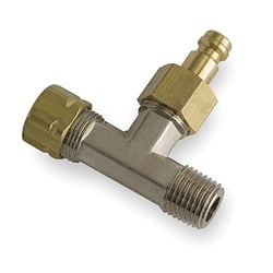 Picture of SeaStar Solutions HF5521 Vertical Bleeder Tee 3/8" Tube 1/4" NPT Hydraulic Steering Fitting (2-Pack)