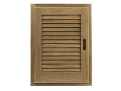 Picture of Whitecap Industries 60725 Teak Louvered Door & Frame 15" x 20" Left Hand Opening