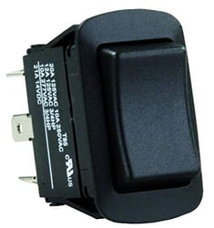 Picture of JR Products 13835 SPDT Water Resistant Rocker Switch On/Off/On Black