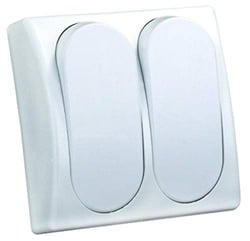 Picture of JR Products 13585 Double Rocker Switch SPST On/Off White