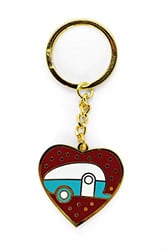 Picture of Camco 53287 Life is Better at the Campsite RV Keychain Red Teardrop Heart