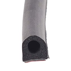 Picture of AP 018663 Non-Ribbed D-Seal Weatherstrip with Heat-Activated Tape Black 3/4" x 3/4" x 50'