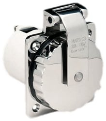 Picture of Marinco 303SSEL-BRV 30 Amp Stainless Steel Power Inlet with Manual Disconnect 125V