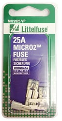 Picture of Littelfuse MIC2025VP Micro2 25 Amp Automotive Blade Fuse 32V (5 Pack)