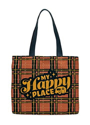 Picture of Camco 53482 Life Is Better at the Campsite Tote Bag Red Plaid Canvas