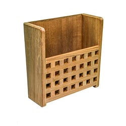 Picture of Whitecap Industries 62502 Teak Grate Front Magazine Rack