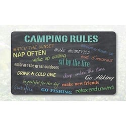 Picture of Kittrich STRB-14846-20 Anti-Fatigue Kitchen Mat Camping Rules 18 x 30 Inch