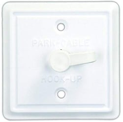 Picture of JR Products 47795 Square Cable TV Plate - Polar White