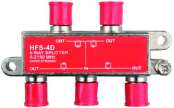 Picture of JR Products 47345 4-Way 2.4 GHz HD/Satellite Coax Splitter