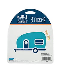 Picture of Camco 53255 Life Is Better At The Campsite Teal Teardrop Vinyl Decal Sticker