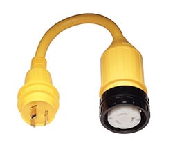 Picture of Marinco 111A Pigtail Adapter 50A to 30A Locking Marine Shore Power