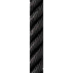 Picture of New England Ropes C6054-16-00025 Premium 3-Strand Nylon Dock Line 1/2" x 25' Black