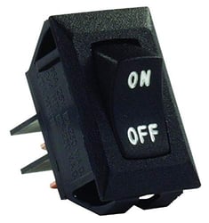 Picture of JR Products 12595 12V On/Off Rocker Switch Black Labeled SPST