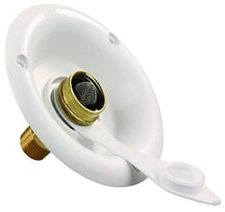 Picture of JR Products 321-B-26-A Polar White RV City Water Inlet with Check Valve
