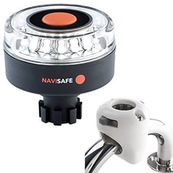 Picture of Navisafe 042KIT3 Navilight 360° 2NM All-Round White Navigation Light with White Rail Mount