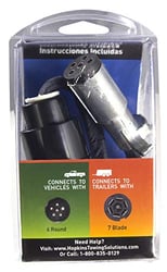 Picture of Hopkins 47435B 6-Way Round to 7-Way RV Blade Adapter